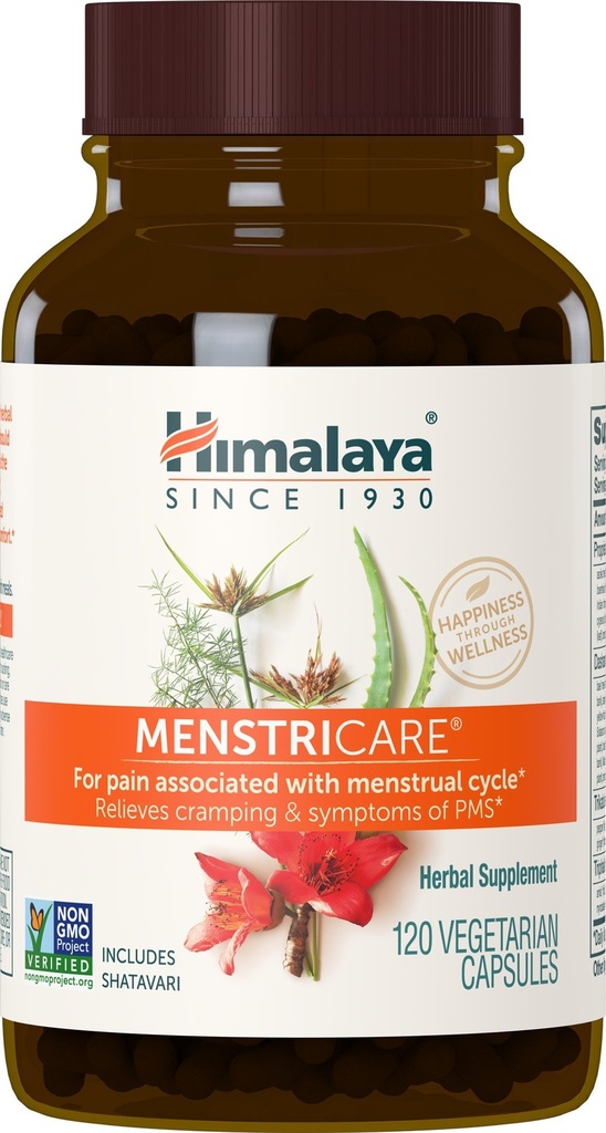 Himalaya MenstriCare, 30-Tage-Versorgung - Unterstützt PMS, Menstrual Cramp Relief und Hormon Balance für Frauen - Vegan, Non-GMO, Glutenfrei, 120 Kapseln