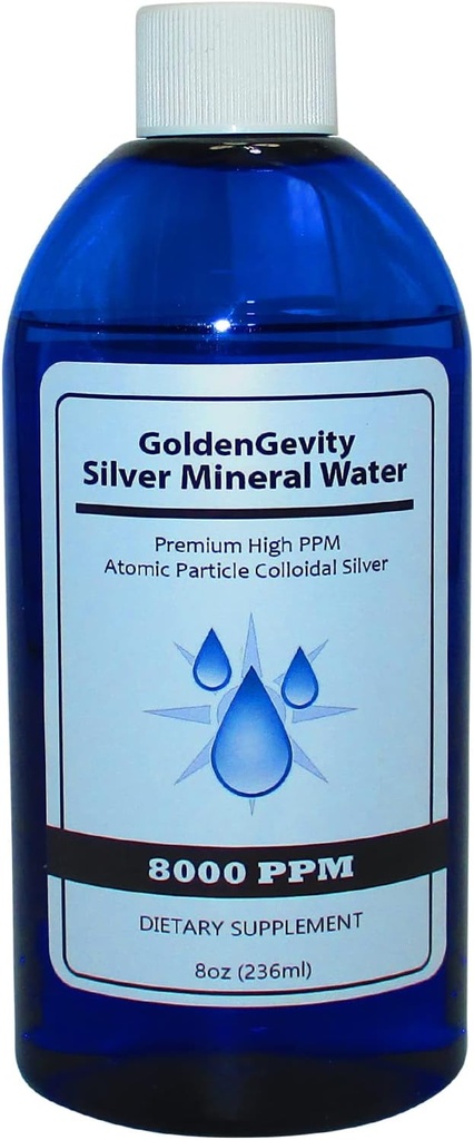8000 PPM Premium Colloidal Silver - High PPM Liquid Trace Mineral Immun Support Supplement 8 Unzen (236 ml).