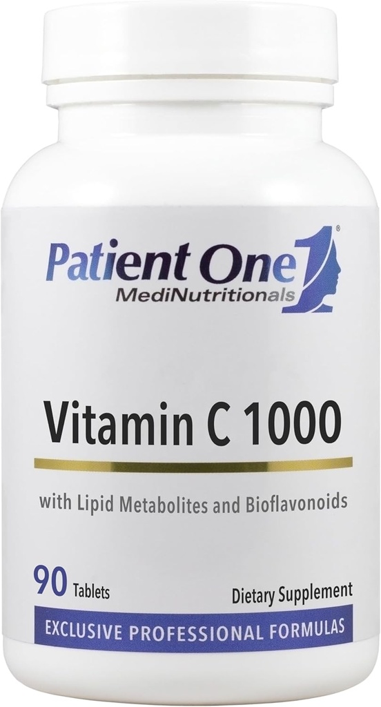 Un paziente Vitamina C 1000 mg | Supplemento per sostenere la salute del sistema immunitario* | Matrix lipidica Plus Bioflavonoidi per l'assorbimento potenziato | 90 compresse