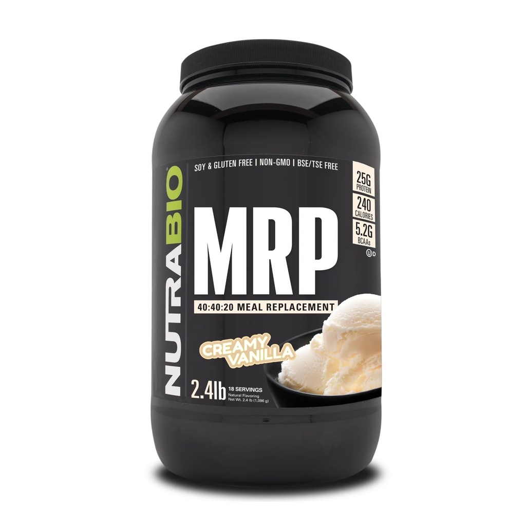 NutraBio MRP – Poudre de protéines de remplacement complète des repas - Secouez- 2,5 Livre - Vanille crémeuse