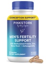 Pink Stork BlueStork Men's Fertility Support - Supports Conception for Him - Male Prenatal Vitamins with Maca Root, Ashwagandha, Folate, B12 - Sperm Heath, Drive, Motility - 60 Capsules
