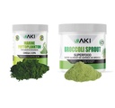 AKI Broccoli Sprout Powder (5.29oz / 150g) und Marine Phytoplankton Powder (2 Oz / 57G) - Pflanzenbasierte Proteine & Ideal in Vitaminen | Vegan & GMO Kostenlos