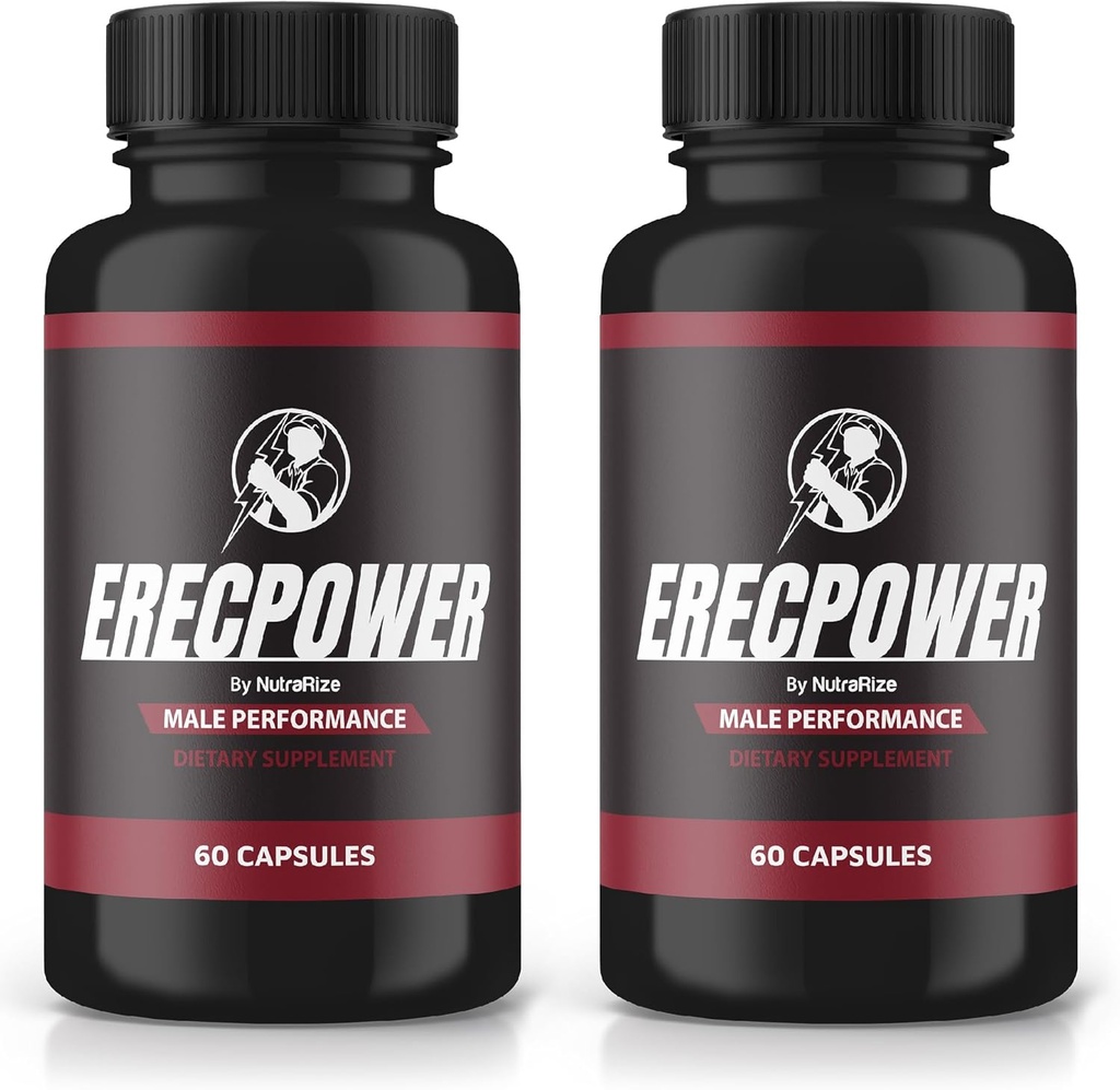 (2 Pack) Erecpower Capsules, Erecpower Pills für Männer, Erecpower Male Performance Supplement, Advanced Formulation, um Männer aktiven Lebensstil zu unterstützen, Erec Power Pastillas Bewertungen (120 Kapseln)