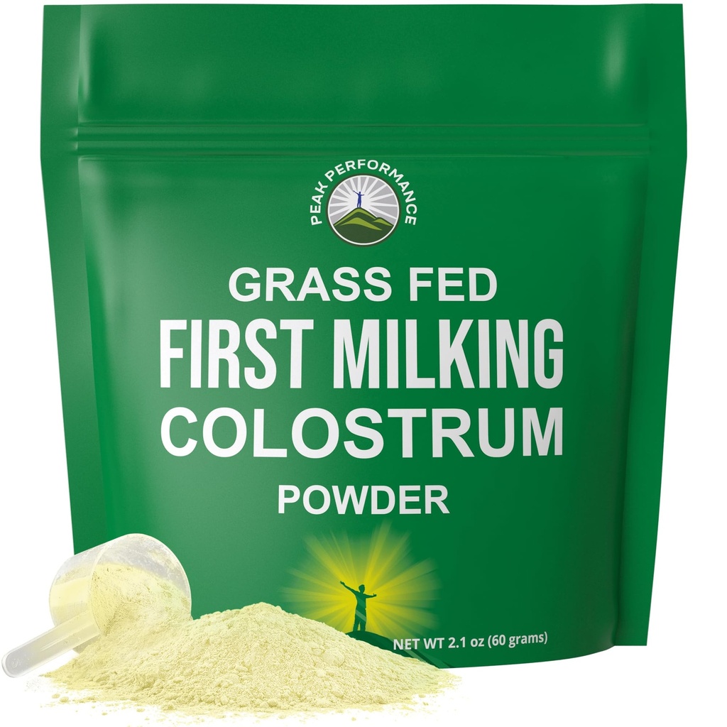First Milking Colostrum Powder von Grass Fed USA Kühe Milch innerhalb von 6 Stunden der Geburt, um die bioaktivsten Nährstoffe zu erhalten. Hohe Immunoglobulin Bovine Kolostrum-Ergänzung für Menschen