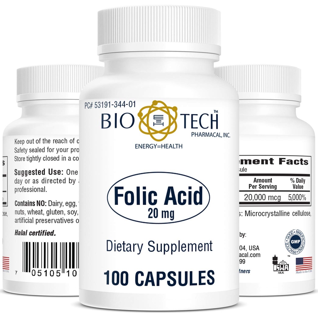 Acido farmaceutico biotecnologico (20mg, 100 Count)