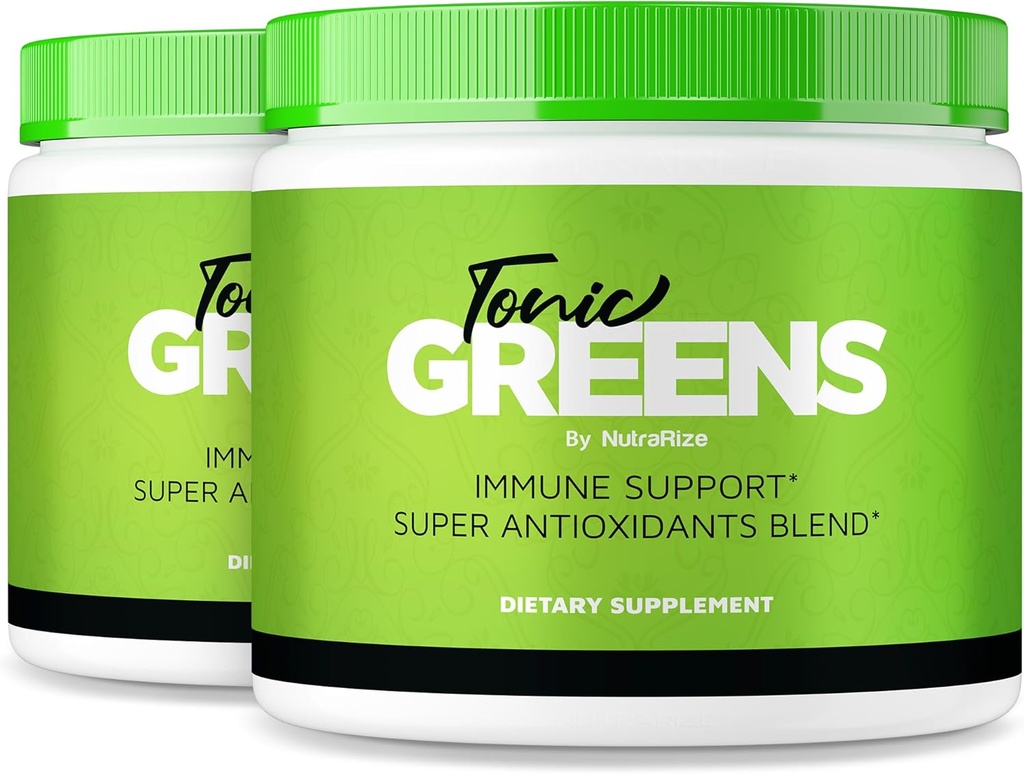 NutraRize (Pack mit 2 Tonic Greens, All-Natur-Ergänzung in einem Jar für Immununterstützung, Delicious Way to Detox The Body, Pulver für Gesundheit und Wellness Bewertungen (60 Portionen)