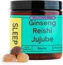 Mélatonine sans aide naturelle au sommeil Gummies pour les adultes.