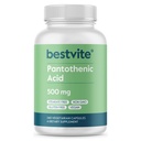 Acido pantotenico BESTVITE 500mg (Vitamina B5) (240 capsule vegetariane) - No Stearates - No Gelatin - No Calcium Silicate - Vegan - Non OGM - Gluten Free