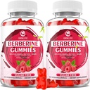 Berberine Gummis mit Ceylon Cinnamon 1500mg Hohe Potenz Berberine HCL-Ergänzung für Immun- und Stoffwechselunterstützung, Sugar Free, Raspberry Flavor - 120 Count