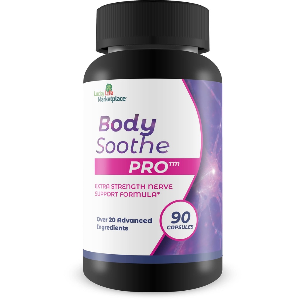 Body Soothe Pro - Neuropathy Nerve Formula Extra Strength - Natürliche Kräuter Nerve Unterstützung für Neuropathie, verbesserte Zirkulation, & Reduzierte Oxidative Stress - Bonus Antioxidans Aid