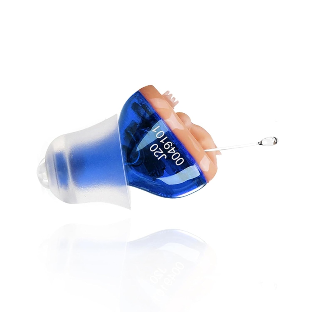 Hörgerät, Verstärker für Hörgeräte, Batteriebetriebene Hörgeräte für Senioren CIC Im Ohr Hören Amplfier Affordable Sound Enhancer Blue (Left Ear)