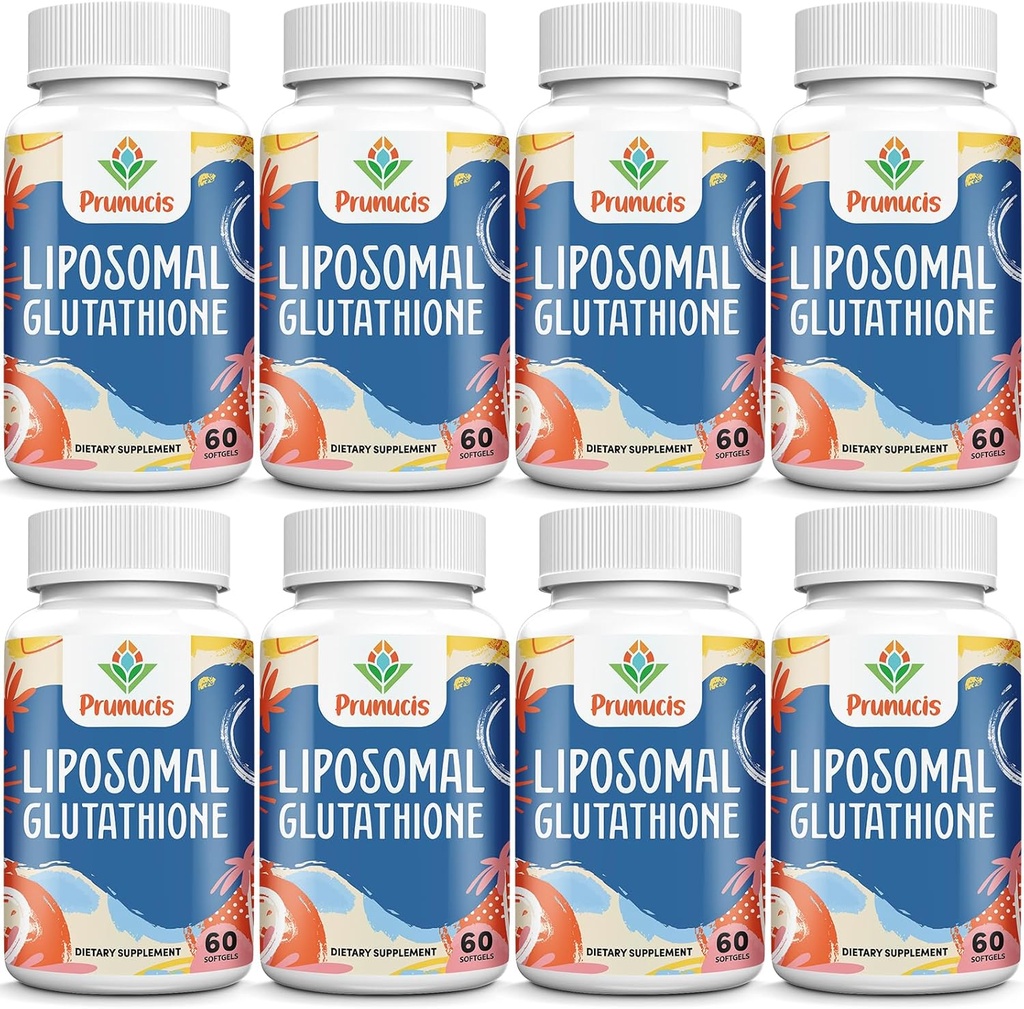 2400MG Glutathion liposomique, avec vitamine C, chardon de lait et acide alpha-lipoïque, maîtres antioxydants, L-glutathion réduit pur - système immunitaire, réparation cellulaire, énergie, absorption élevée, 480 Softgels