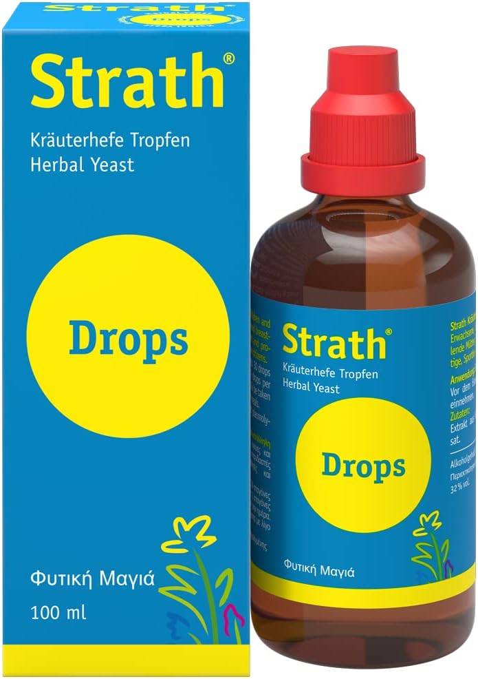 Strath Nutritional Yeast Liquid Syrup 3,4 Oz - Vegetariano, Lattosio Libero, Additivo Artificiale Libero - Supporto Digestivo, Assorbimento Nutriente - Grande Tasting Daily Supplement - Prebiotico e Postbiotico