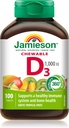 Jamieson Laboratories 1.000 LU Natural Tropical Flavor Chewable Vitamin, 100 Count