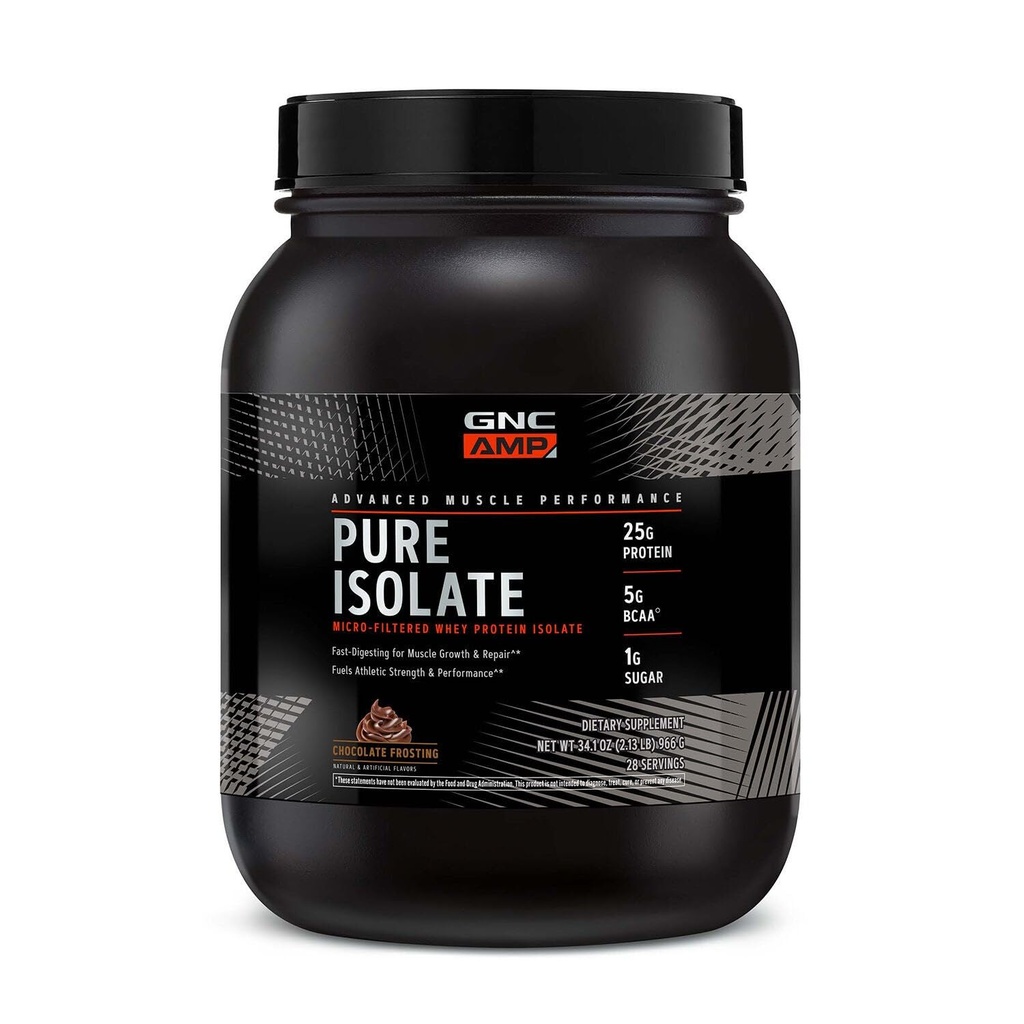 GNC AMP Pure Isolate Whey Protein - Fromage au chocolat (28 portions)