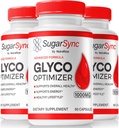 NutraRize (3 Pack) Sucre Sync Glyco Optimizer Capsules, Officiel SucreSync Glyco Optimizer, Sucre Sync Joint Optimizer, Sucre Sync Gluco Cleanse Detox Formule, SucreSync Glycol Commentaires (180 Capsules)