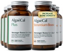 ALGAECAL - Bone Builder Pack per la densità di ossa, integratori di calcio basati sulle piante clinicamente supportati & Strontium, vitamine K2, D3, Magnesio & 16 minerali, alimentazione a 3 mesi, Made in USA
