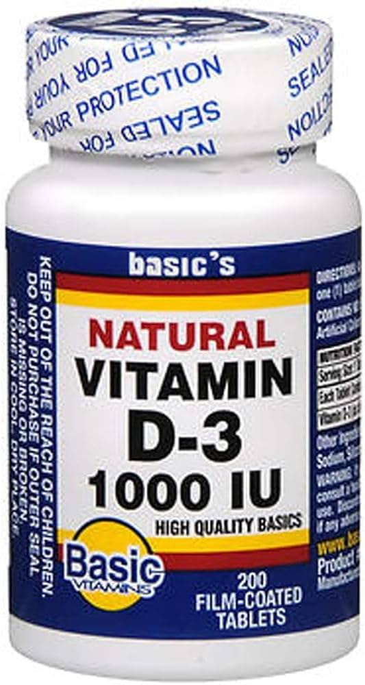 Vitamine D-3 1000 UI Comprimés pelliculés - 200 ct