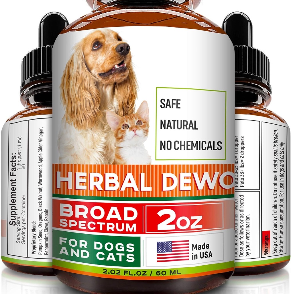 Herbal Cleanse fot Gatti e Cani - Parassiti omeopatici e tossine per cani e gatti - Tutte le razze e le dimensioni - Puppy & Kitten - 2oz