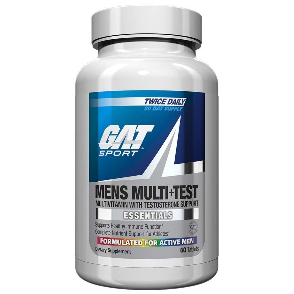 GAT SPORT Herren Multi + Test, Premium Multivitamin Tabletten (60 Zähler)