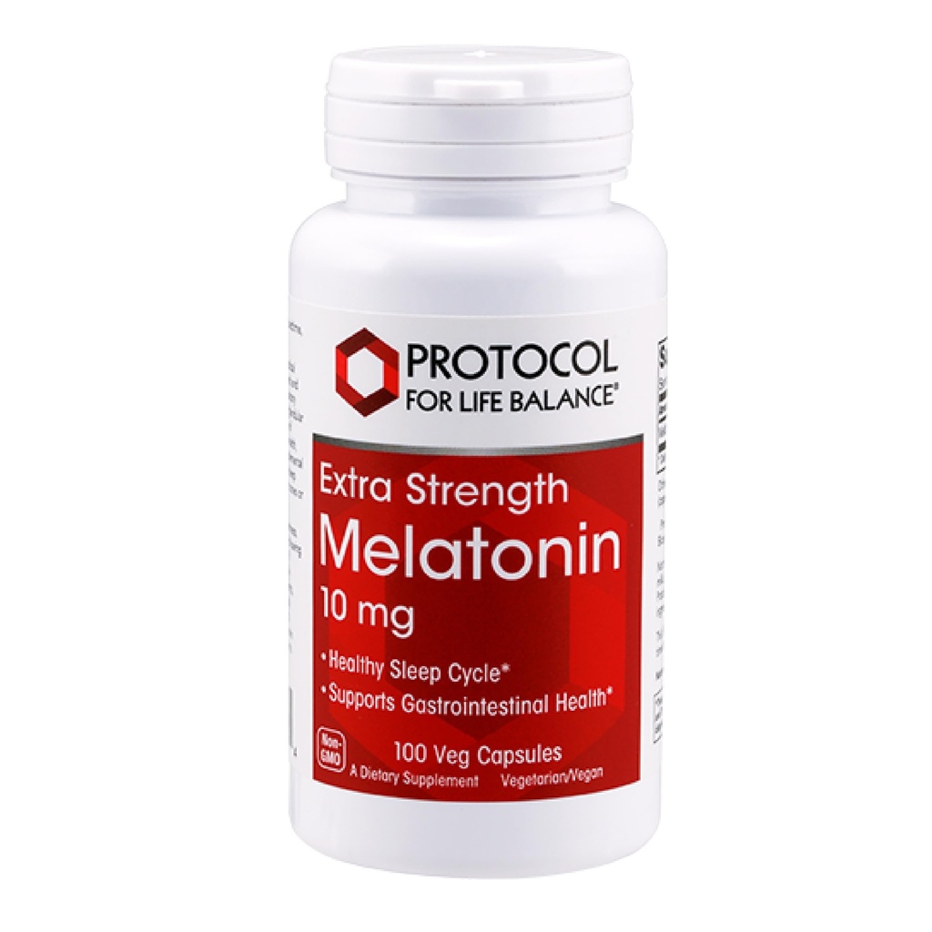 PROTOCOLLO PER LA VITA BALANCE Melatonina Extra Strength - Melatonina da 10 mg - Sostegno dormiente per gli adulti - Sostegno immunitario giornaliero - Gland Aid Pineal - Kosher & Non-GMO - 100 capsule di veg