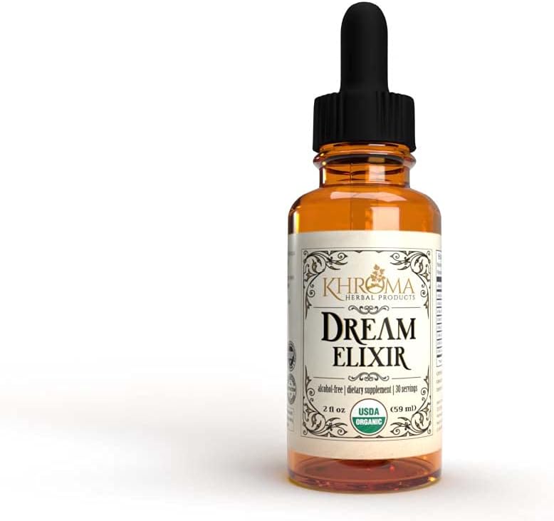 Elixir de rêve - Enhancer de rêve biologique - 30 portions - 2 Fl Oz supplément alimentaire liquide - par produits à base de plantes Khroma - Lucid Dreaming