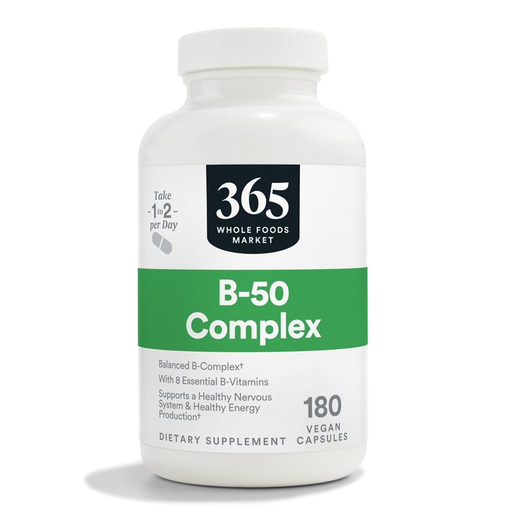 365 von Whole Foods Market, Vitamin B-50 Complex, Vegan, 180 Kapseln