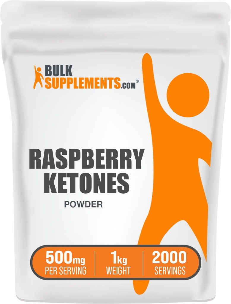 BulkSupplements.com Polvere di chetoni lampone - integratore di chetoni lampone, fonte antiossidante - per il supporto energetico, senza glutine, 500mg per porzione, 1kg (2.2 lbs) (confezione di 1)