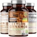 N1N Premium Ceylon Cinnamon 1200mg [100% Organic Ceylon Cinnamon] Natürliche Ergänzung zur Unterstützung gesunder Zirkulation, Gehirn und Gelenkfunktion,120 Caps