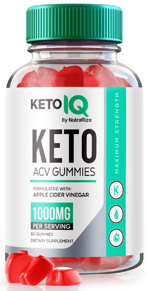 NutraRize Keto IQ ACV Gummies, Perdita di peso avanzata, Gummies dimagrante efficace, Gummie di dieta KetoIQ, Gomitas Recensioni (60 Gummies)