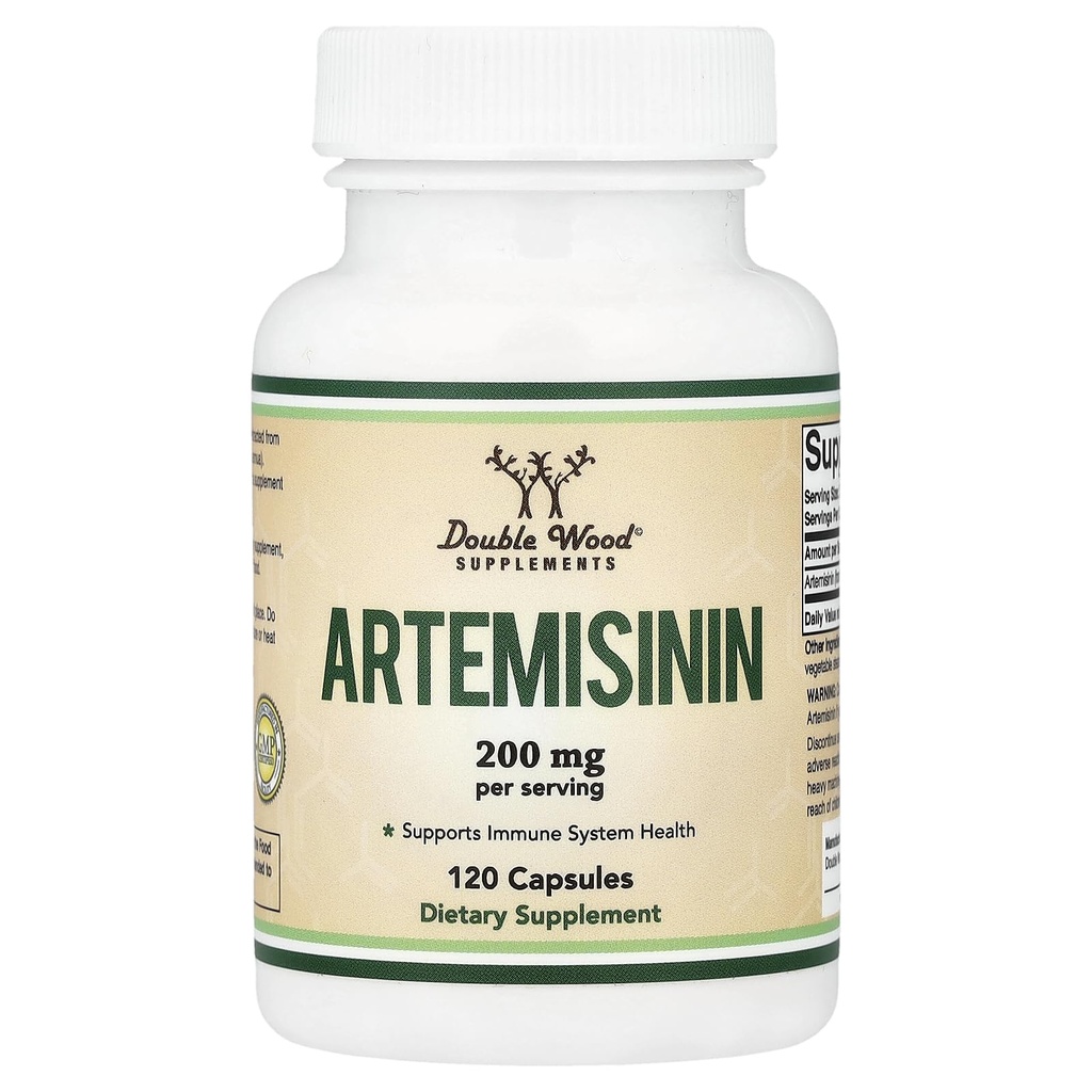 Artemisinina (Sweet Wormwood Cleanse)(Artemisia Annua) 200mg Per Serving, 120 Capsule (Fornitura di due mesi) Vegan Sicuro, Non OGM, Gluten Free (Supporto immunitario) di Double Wood