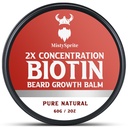 Bart Balsam für Herren & Conditioning Bart Wax - Hergestellt mit Rizinusöl natürlichen und organischen Zutaten - Hydrates & Thickens Gesichtshaarwachstum- 2 Unze Tin (Vanilla)