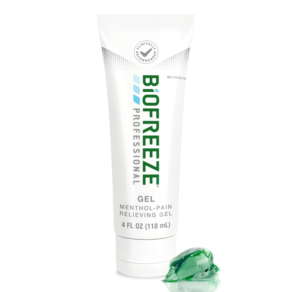 Biogel Gel professionnel soulagement de la douleur, genou et bas du dos soulagement de la douleur, arthrite soulagement de la douleur, soulagement des muscles douloureux, soulagement de la douleur au cou, refroidissement articulaire soulagement de la douleur, gel menthol 4 Fl Oz