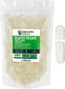 XPRS Nutra Delayed Veröffentlichungsgröße 1 Leere Kapseln - 1000 Graf Klare leere Vegan Kapseln - Vegetarische Pillen - DIY Gemüse Kapsel Füllung - Füllbare Veggie Gel Kapseln für Do-It-Yourself Ergänzungen