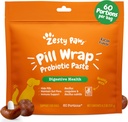 Zesty Paws Pille Wrap Probiotic Paste für Hunde - Immun- & Verdauungssystem Unterstützung - Bacon Flavor - mit DE111 Bacillus subtilis - Taschen Jede Pille, Tablet &amp; Kapsel für Ihren Hund - 4.2oz - 60 Portionen