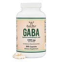 Integratore GABA (300 capsule, 1.000 mg per porzione) Promuove la calma, il rilassamento e il sonno dei supporti (Vegan Safe, Gluten Free, Non-OGM) (acido aminobutirrico di Gamma) di Double Wood
