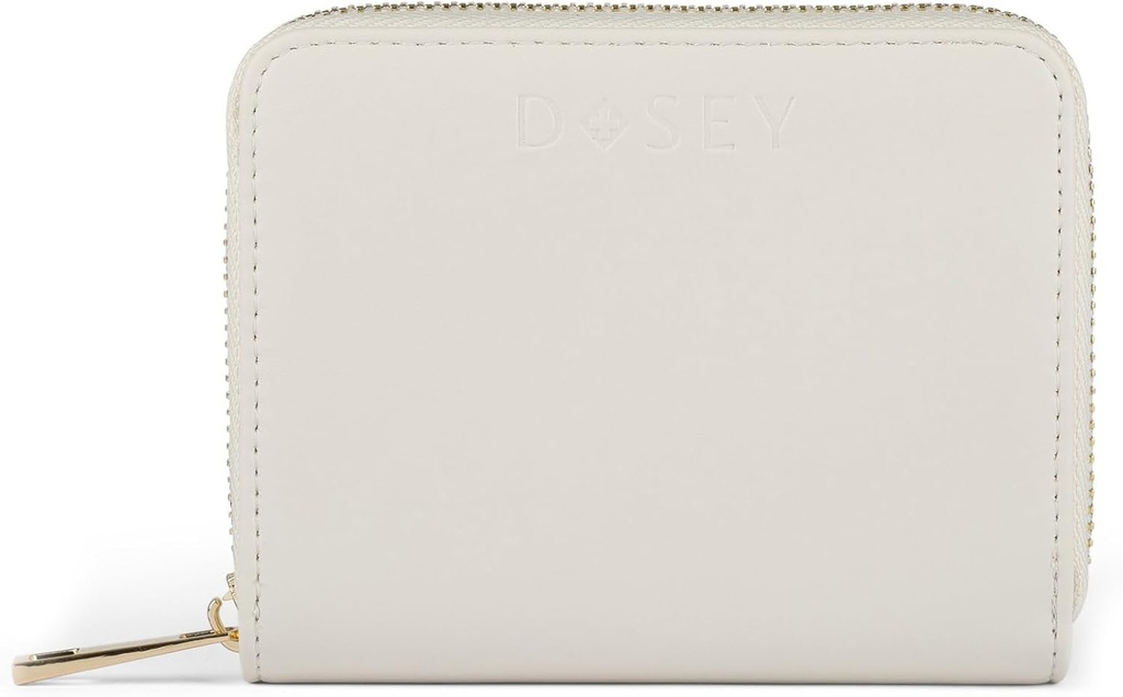 Dosey Wellness Wallet Travel Pill Organizer & Easy-Slide Pill Pouches - Smooth Vegan Leather with 4 Airtight Pill Pockets for Med Storage & Protection - Elegant Med Organizer (LATTE), versione aggiornata