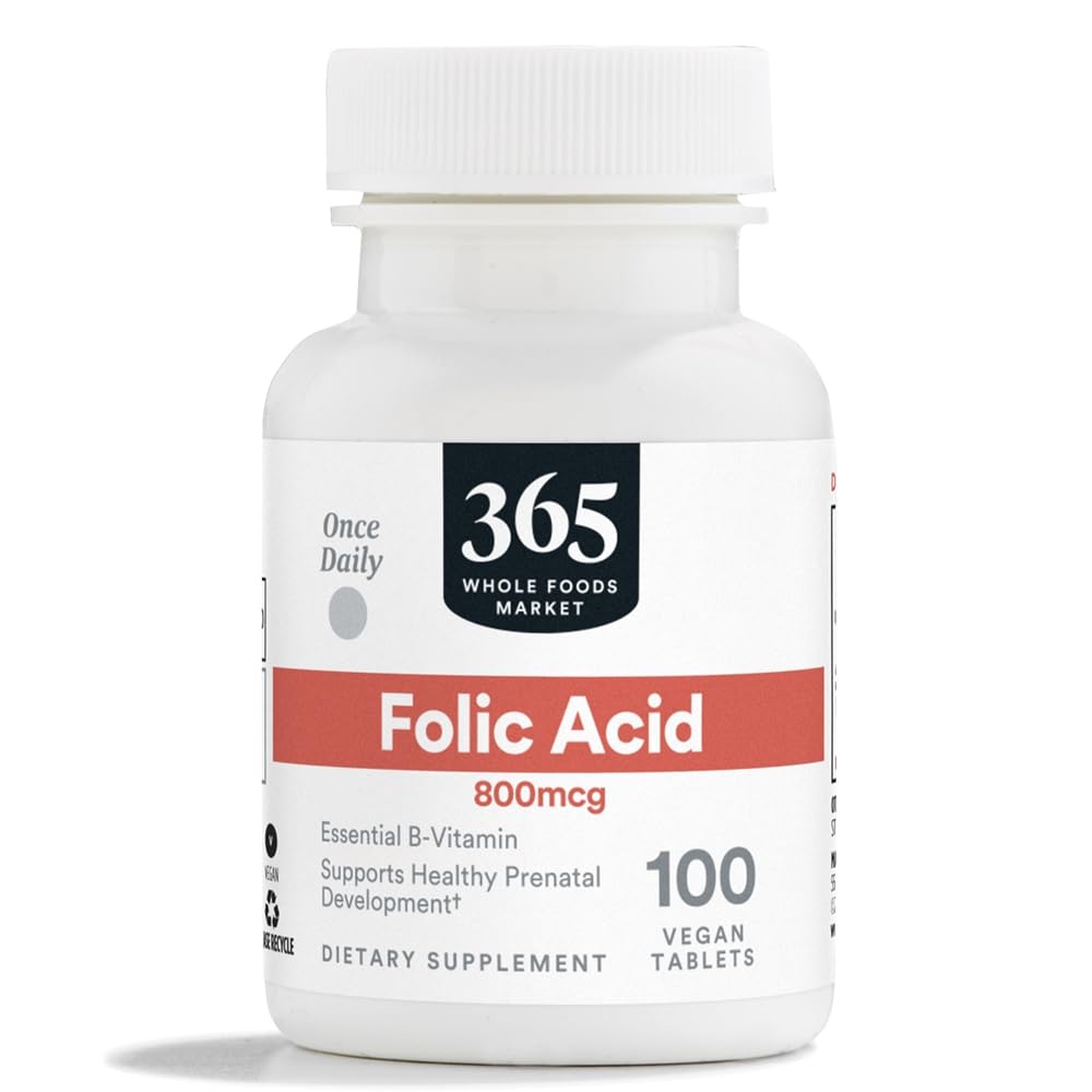 365 par marché des aliments entiers, acide folique 800 MCG, 100 CT