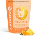Gnarly Nutrition Hydrate Electrolyte Powder – Arancione Ananas Exercise Hydration Drink Mix – Certificato NSF Sport – Soluzione elettrolita, Performance & Recovery – Ananas arancione, 14.10 oz