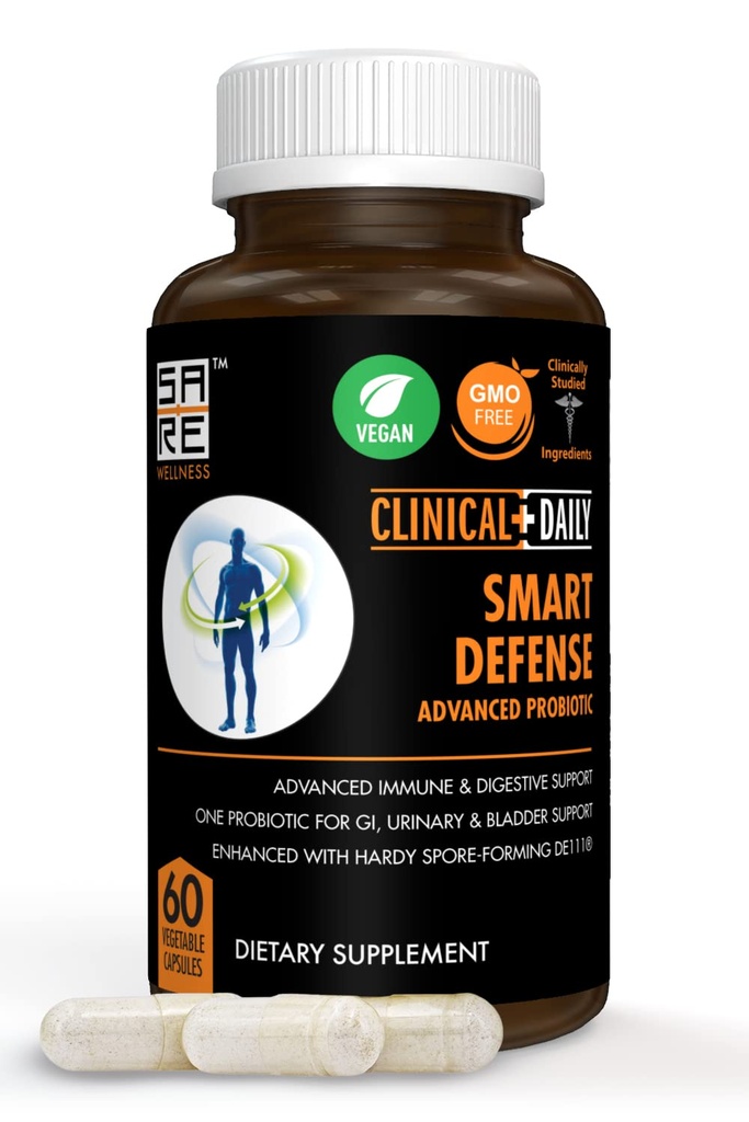 Probiotici a base di Bacillus Subtilis Spore per le donne e gli uomini con Lactobacillus Plantarum Good Flora Natural Slim Microbiome Support. 60 capsule vegane