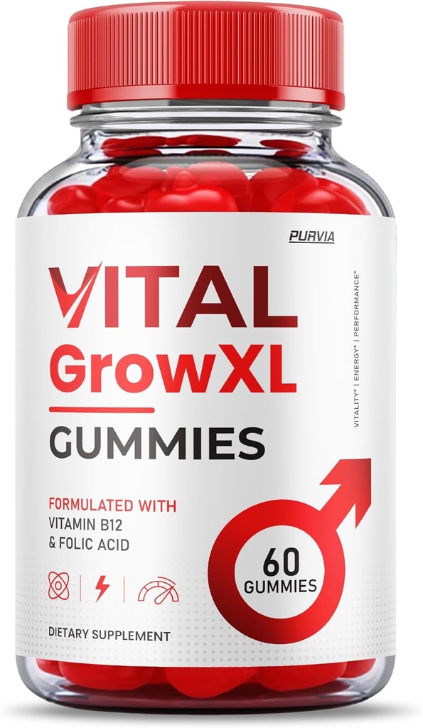 Vital Grow XL Gummies - Maximum Strength Formula - Vial Grow XL Extreme Strength Formula, Vital Grow XL Bewertungen, Tägliche Gesundheitsunterstützung 1000mg Maximum Wellness Supplement Formel (60 Gummie)