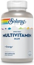 SOLARAY Spectro Multivitamin per gli uomini, Multivitaminico per l'energia e il benessere generale con Saw Palmetto, Semi di zucca, enzimi digestivi, e altro, garanzia di 60 giorni, 30 Serve, 120 Capsule