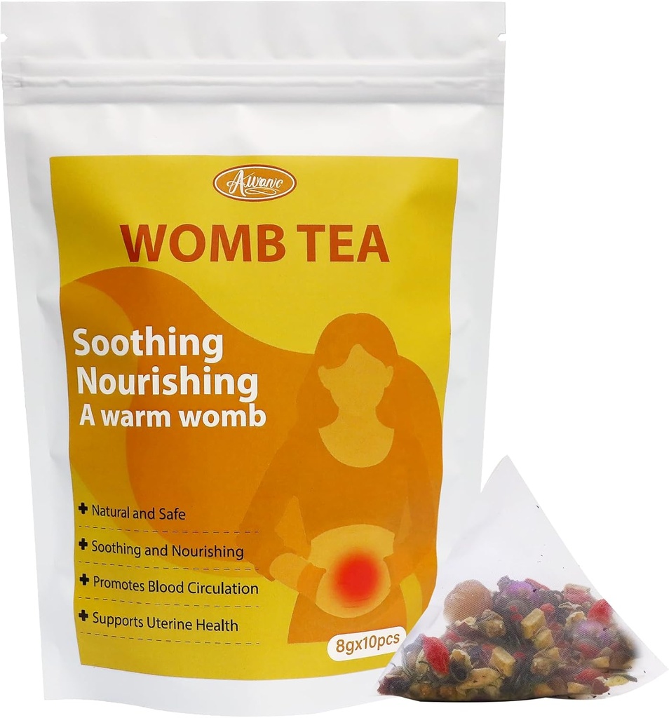 Natural Womb Detox Tea, Uterus Detox detergente per le donne per ottenere incinta rapidamente Fertilità Tea, Herbal Fibroid Teabag per alleviare le ceppi mestruali e periodi, Uterus Cleanse Donna Salute
