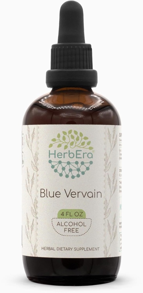 Tintura dell'estratto di erbe senza alcool B120, gocce liquide concentrate Vervain blu naturale (Verbena Hastata) (4 fl oz)