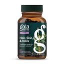 Gaia Herbes Cheveux, peau et ongles - Supplément pour soutenir la santé de la peau, des cheveux et des ongles* - Astaxanthin, Cavalier, Gotu Kola et Burdock - 60 Capsules Phyto liquides végétaliens (30 portions)