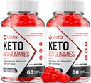 (2 Pack) Vista Keto ACV Gummies - Advanced Formula Vista Keto Plus ACV Gummies Aceto di Mele Vista ACV Integratore alimentare Donne (120 Gummies)