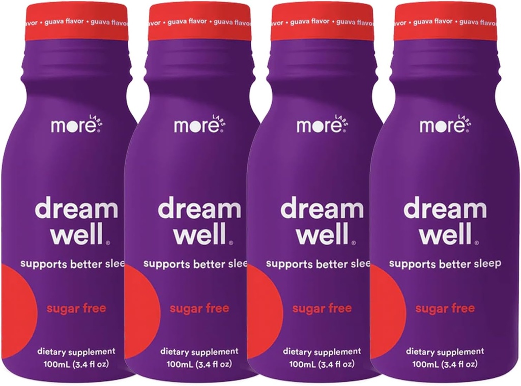 Mehr Labs Traum gut ganzheitliche Schlaf Shot Drink 4 Pack | Non-Habit Forming | Lemon Balm, Melatonin und Glycine | Sleep Support Lösung