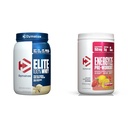 Dymatize Whey Protéines et pré-entraînement Combo, Elite 100% Whey Protéines Poudre Gourmet Vanilla 26 Servir, Energyze pré-entraînement Poudre pour hommes et femmes Fraise Lémonade Saveur 30 portions