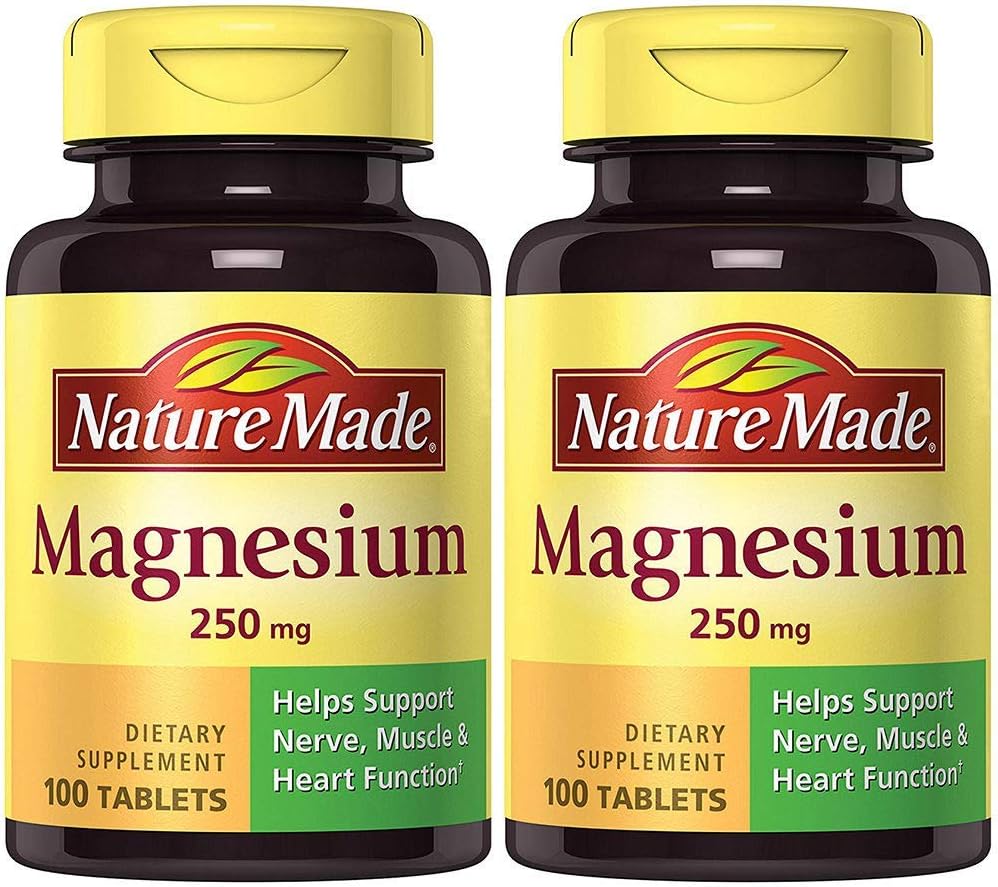 Natur Made Magnesium (Oxide) 250 mg, 100 Tabletten (2 Flaschen)