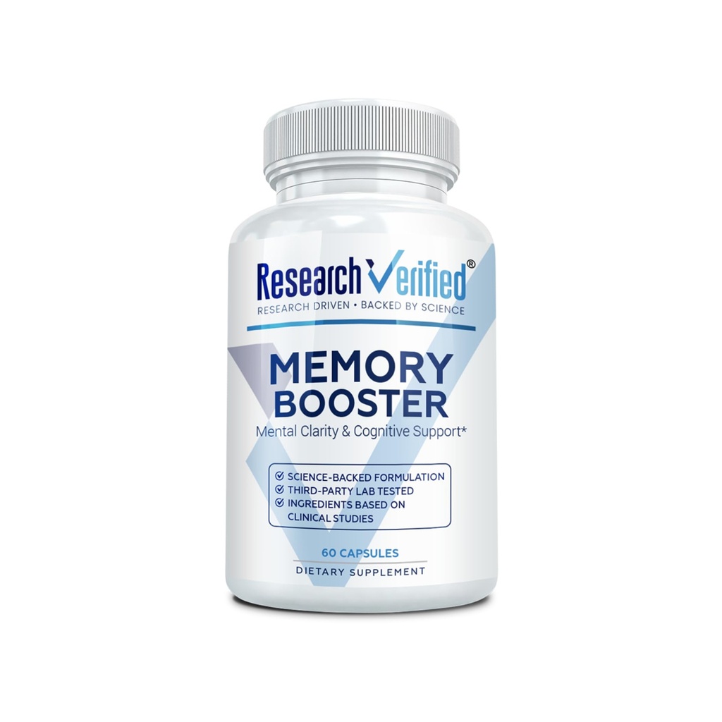 Forschung Verified Memory Booster - Nootropic Supplement - Enhance Cognition and Memory - Lion's Mane, Ginkgo Biloba, BioPerine - 60 Kapseln - Non-GMO - Made in USA